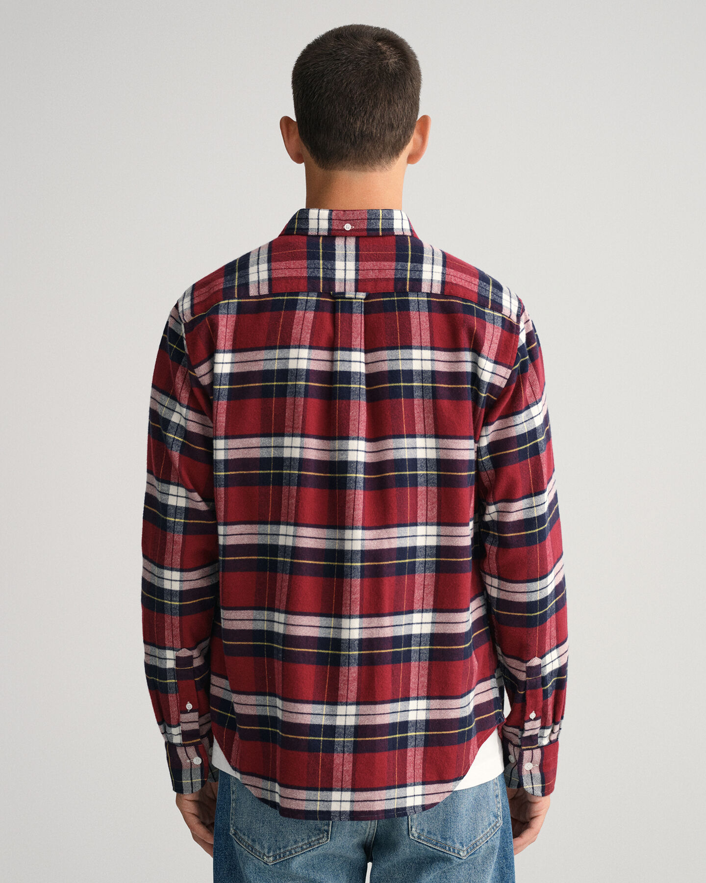 Regular fit ternet flannelskjorte