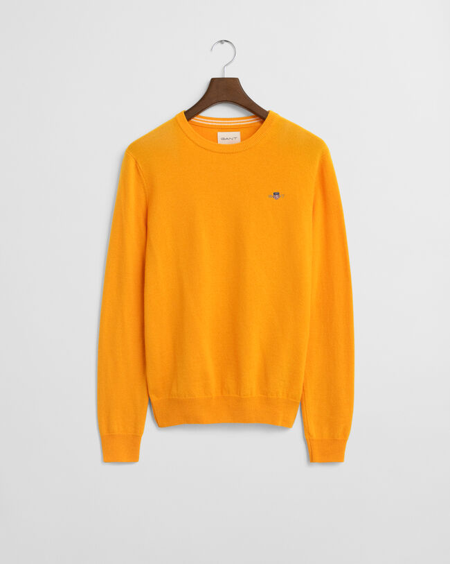 Crewneck sweater i ekstra fin lammeuld
