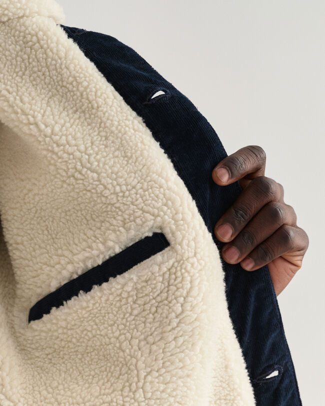 Trucker-jakke af jernbanefløjl