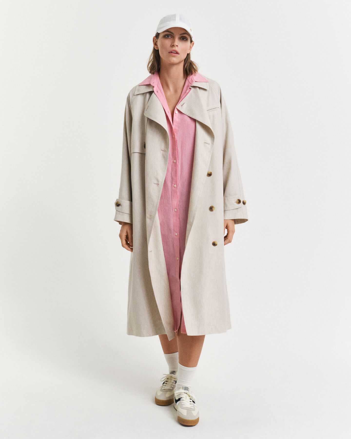 Skjortekjole af h&oslash;r med korte &aelig;rmer