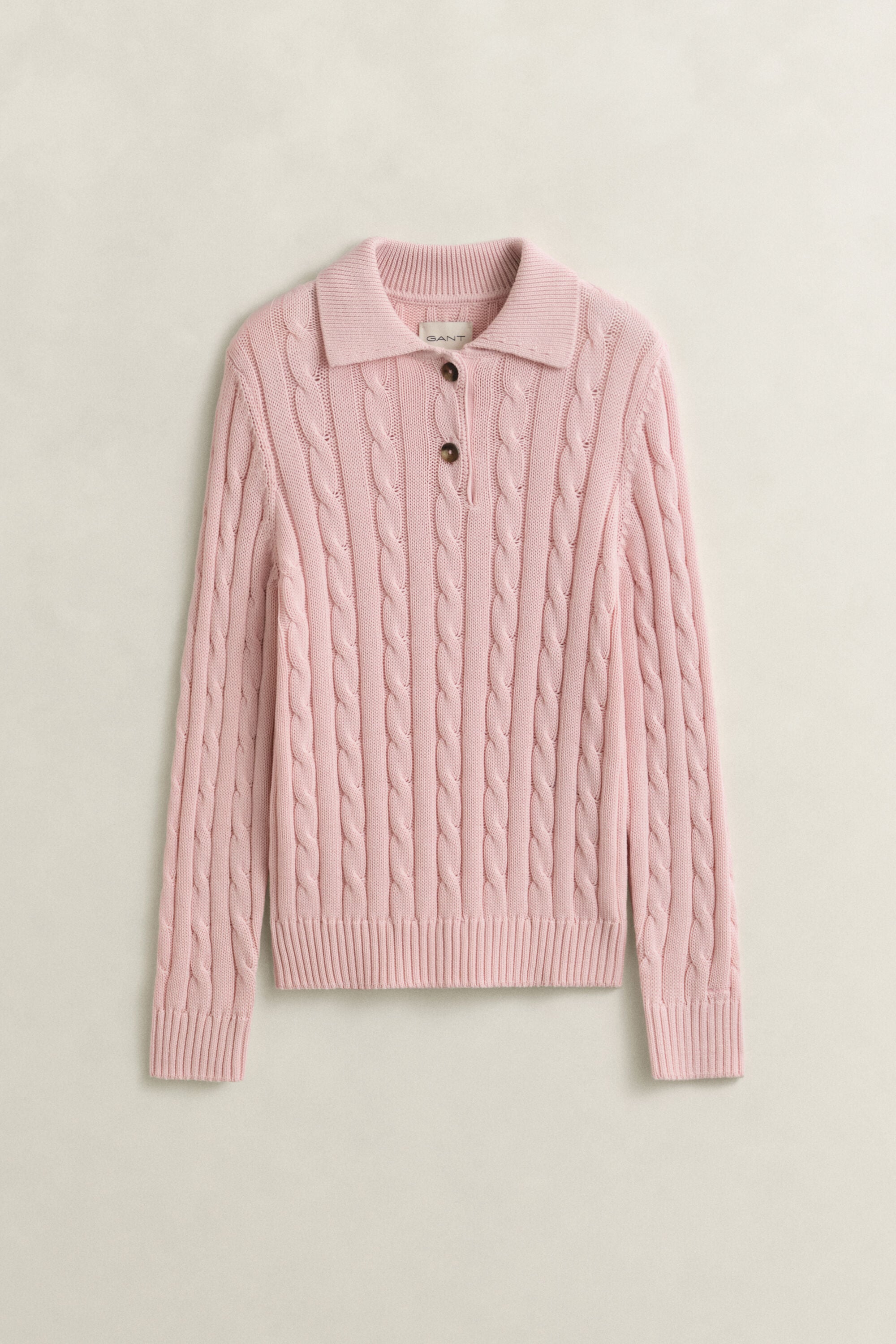 Sweater af bomuld med kabelstrik