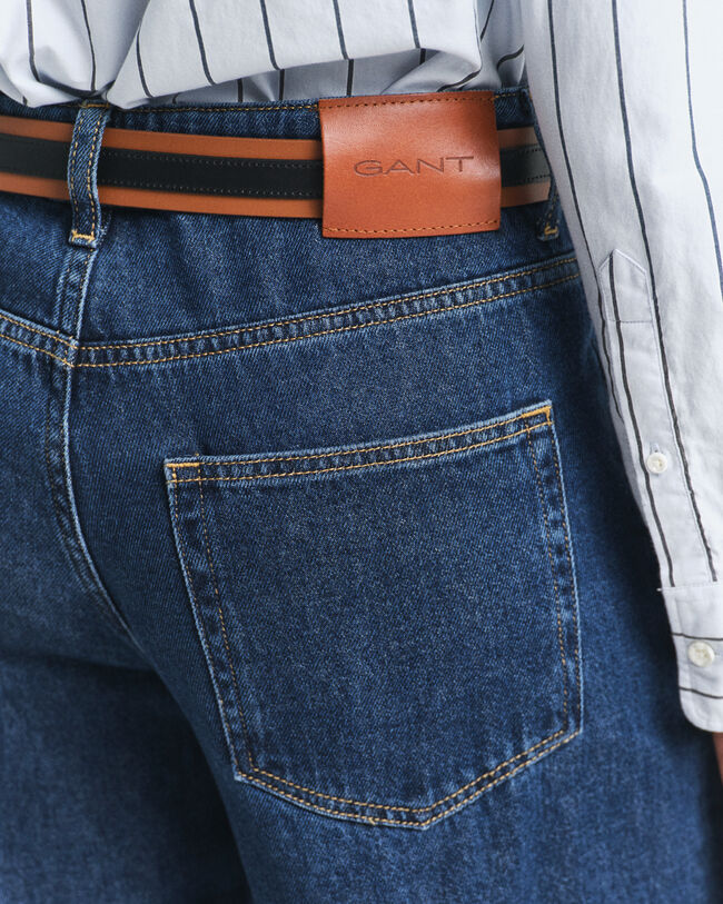 Lavtaljede jeans med brede ben