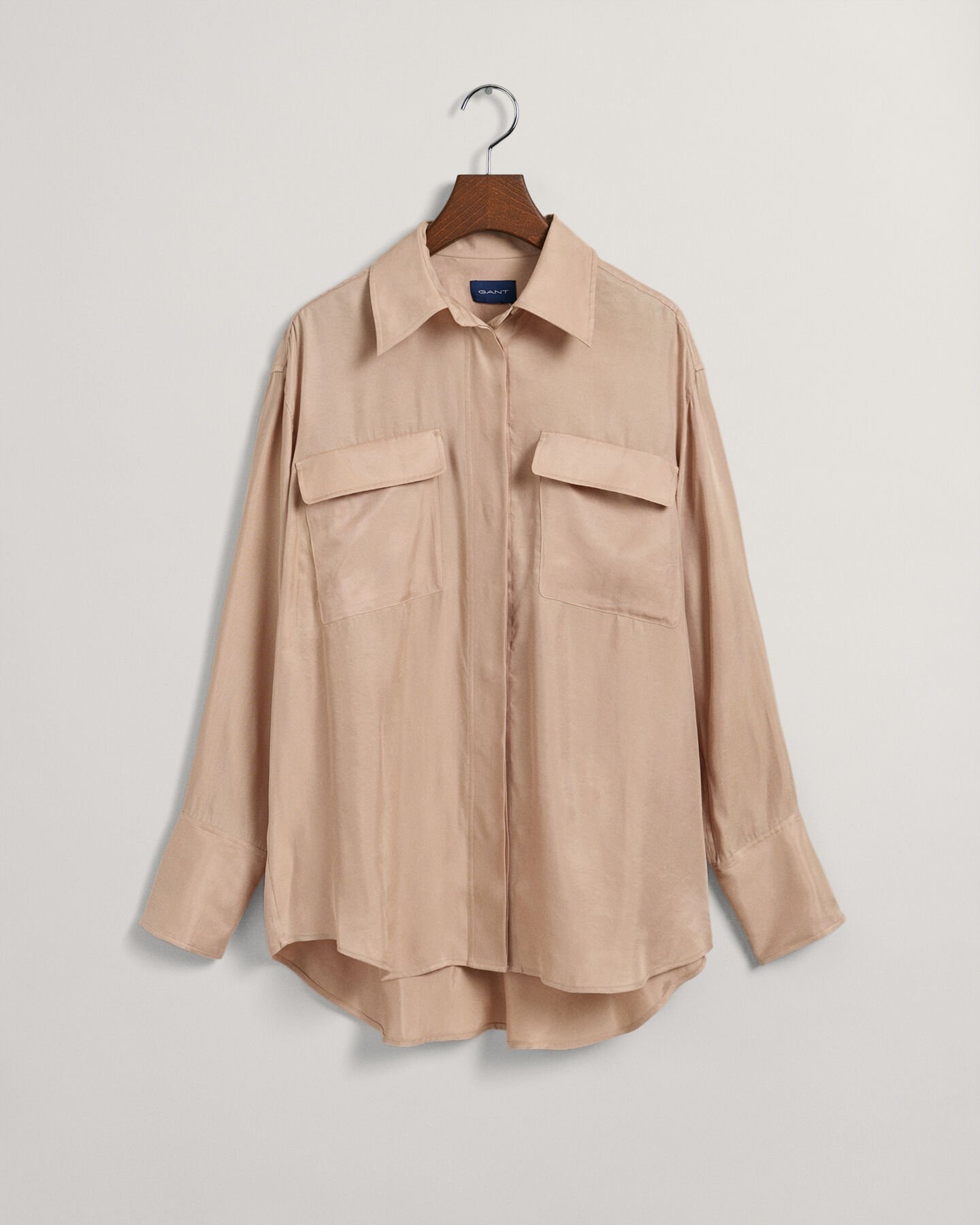 Relaxed fit skjorte med flaplommer