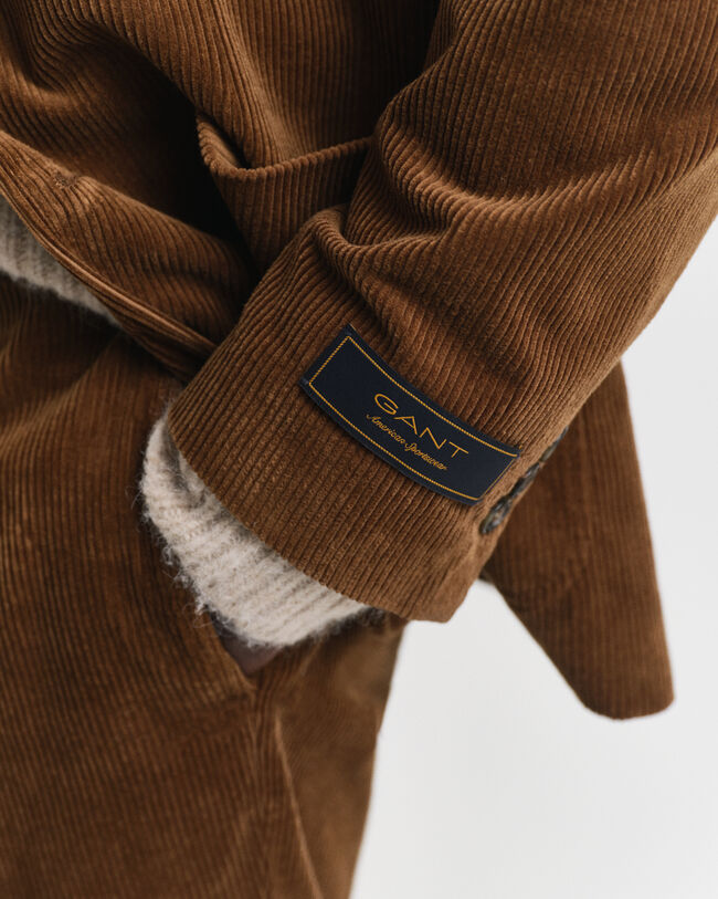 Regular fit blazer i jernbanefløjl