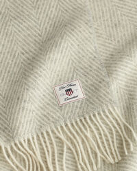 Sildebensmønstret uldtæppe