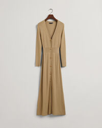 Ribstrikket cardigan-kjole