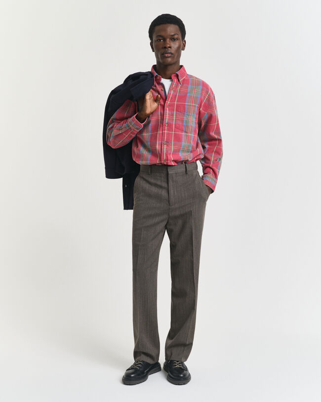 Oversized ternet skjorte af vasket twill