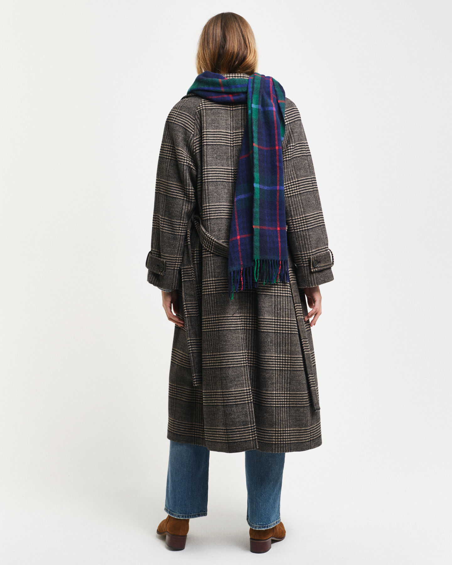 Ternet trenchcoat i uld