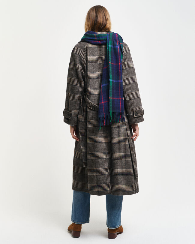 Ternet trenchcoat i uld