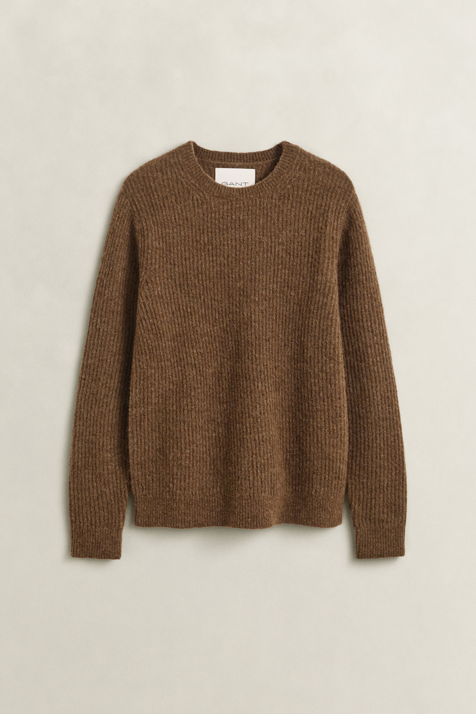 Sweater med crewneck i alpakauldblanding
