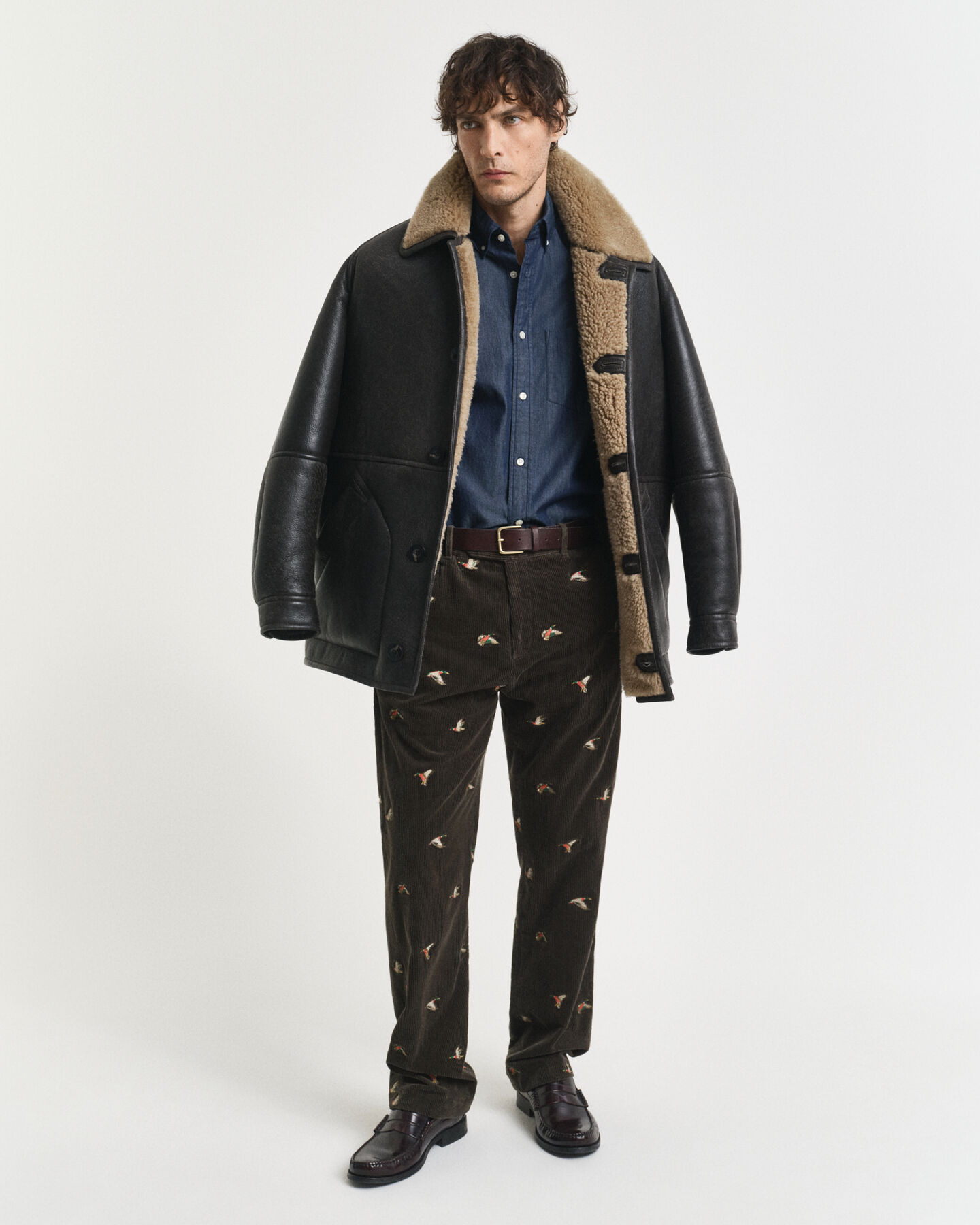 Regular fit indigo-skjorte