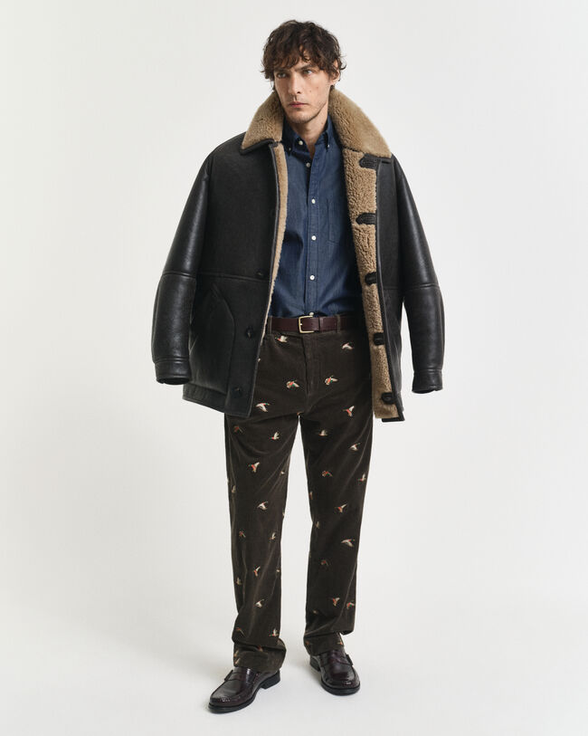 Regular fit indigo-skjorte