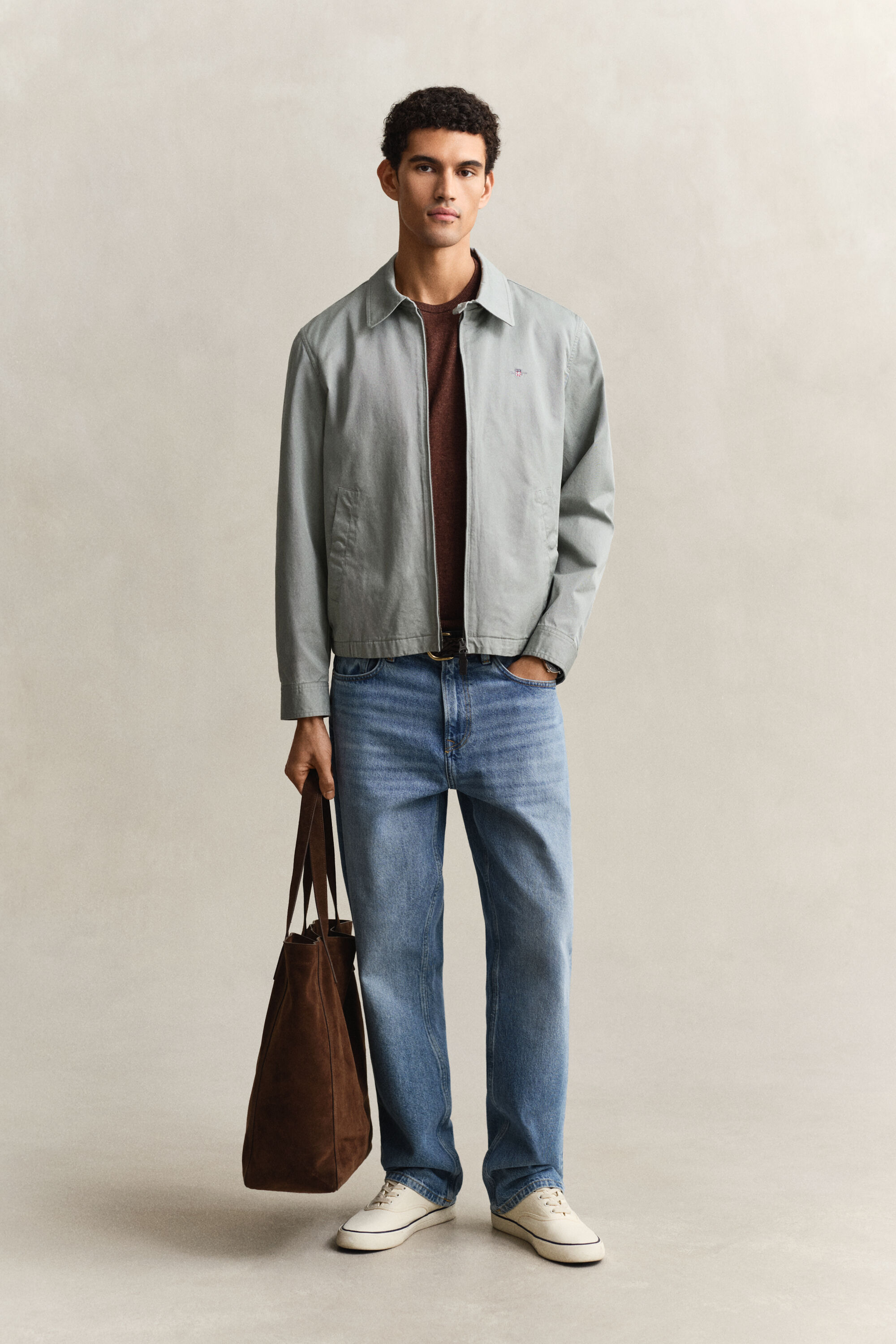 Windcheater jakke i bomuld