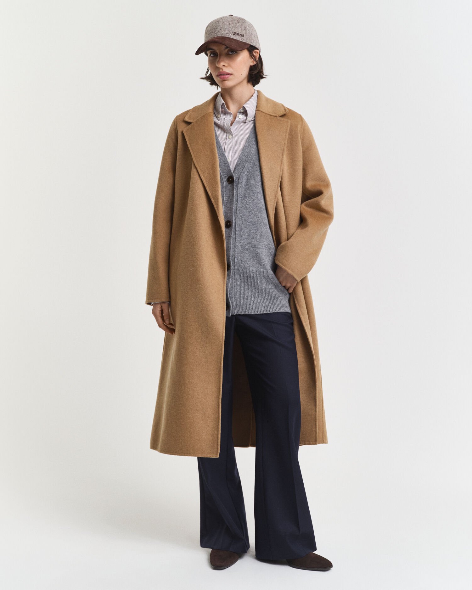 Cardigan af uld- og kashmirblanding