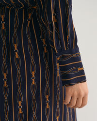 Regular fit Rope-stribet slå-om kjole