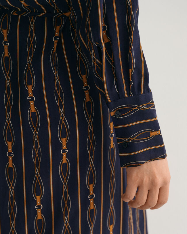 Regular fit Rope-stribet slå-om kjole