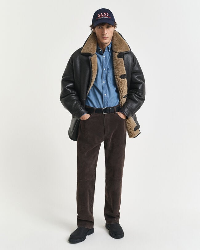 Regular fit indigo-skjorte