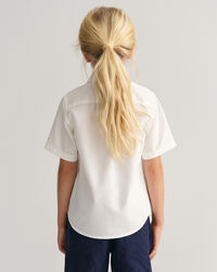 Kids oxford-skjorte med korte &aelig;rmer