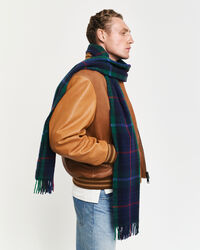 Ternet halstørklæde i kashmirblanding