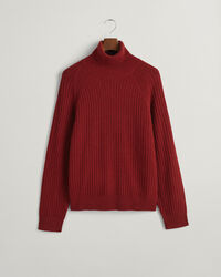 Tekstureret sweater med rullekrave