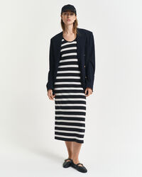 Stribet tanktop midi jerseykjole