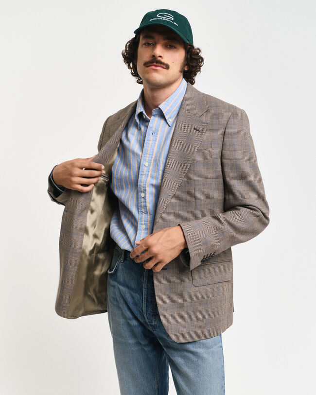 Regular fit Glen-ternet blazer