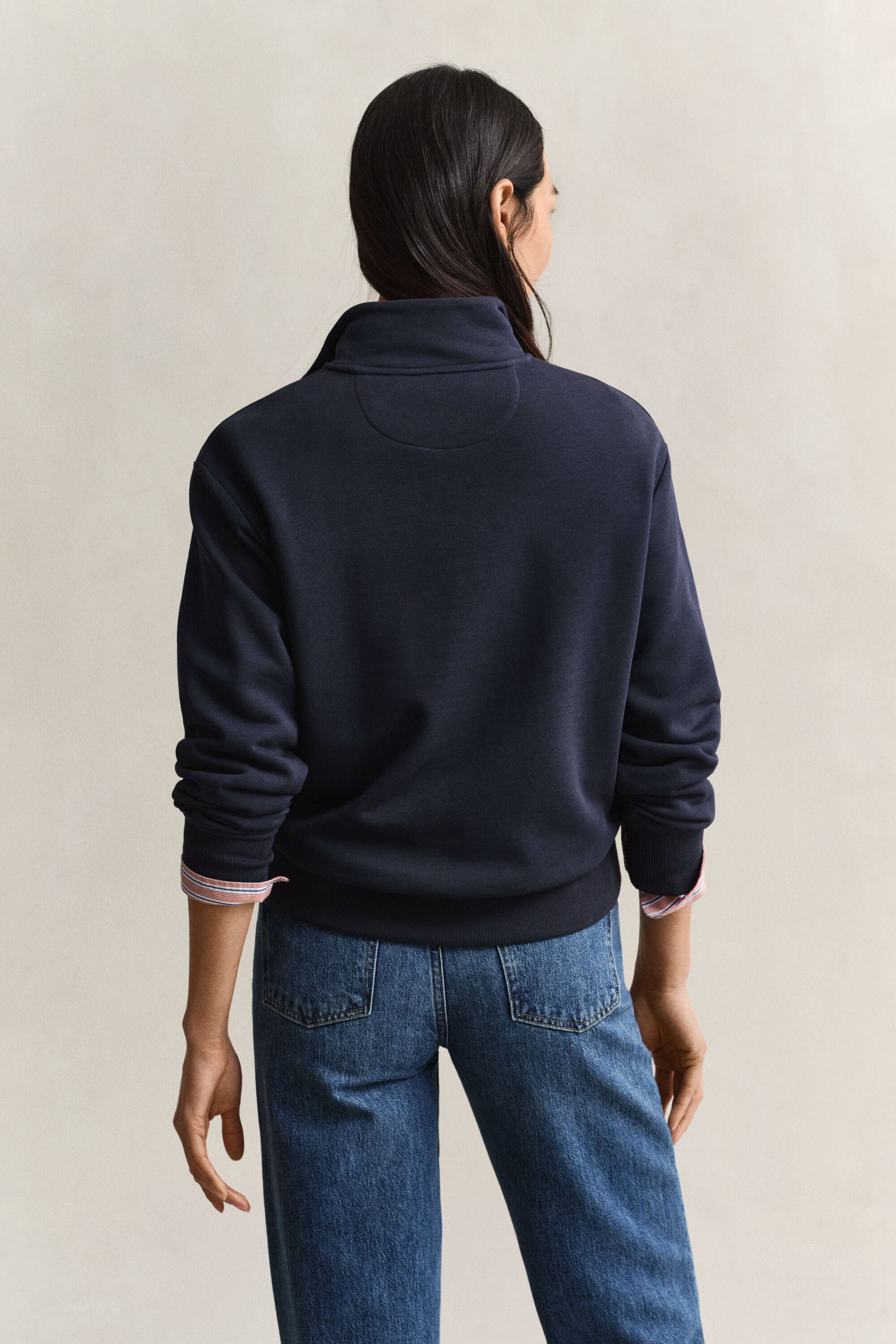 Shield sweatshirt med halv lynlås