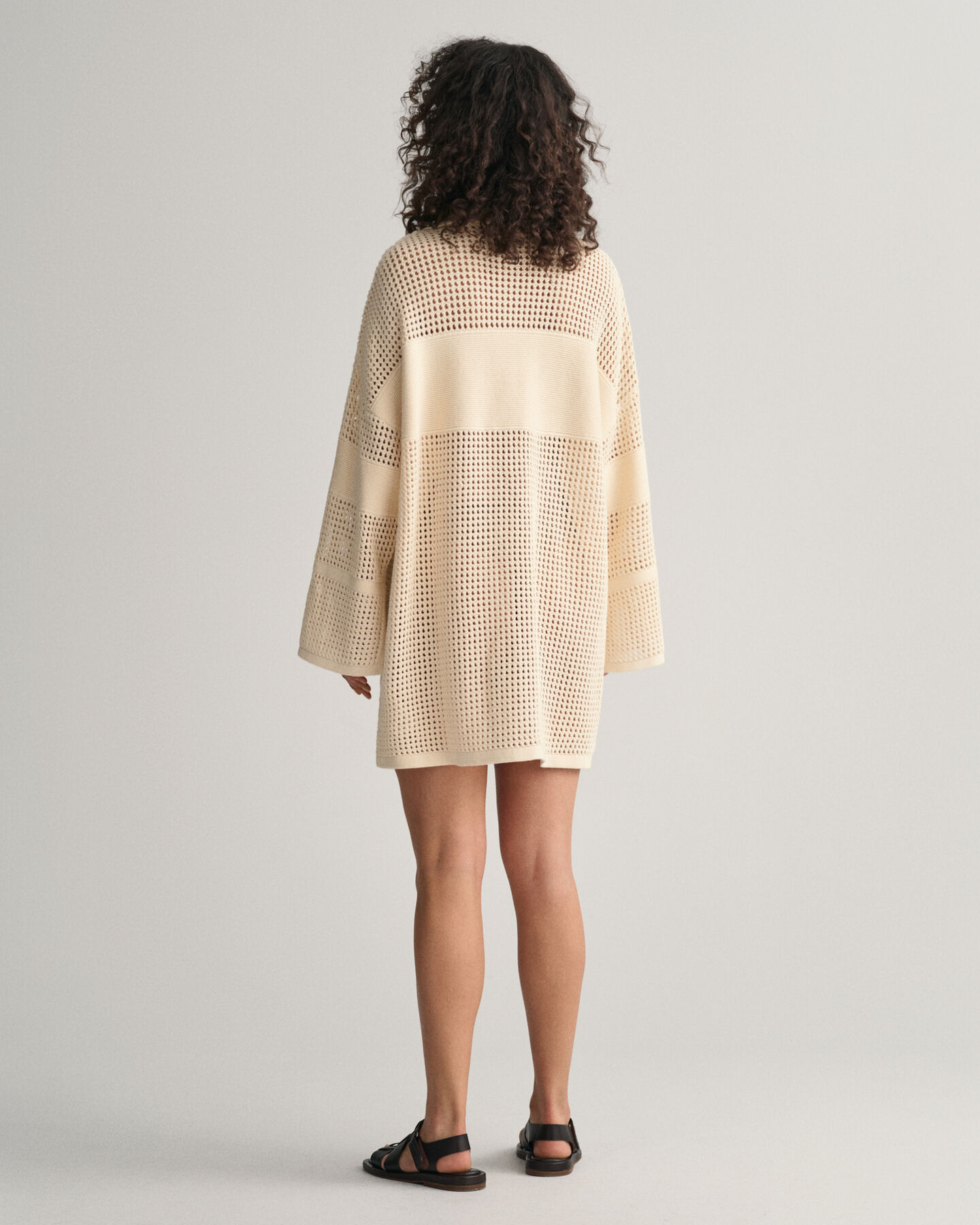 Rugger-kjole med åbent strik