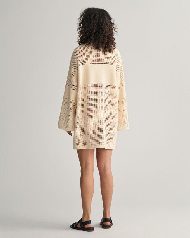 Rugger-kjole med åbent strik