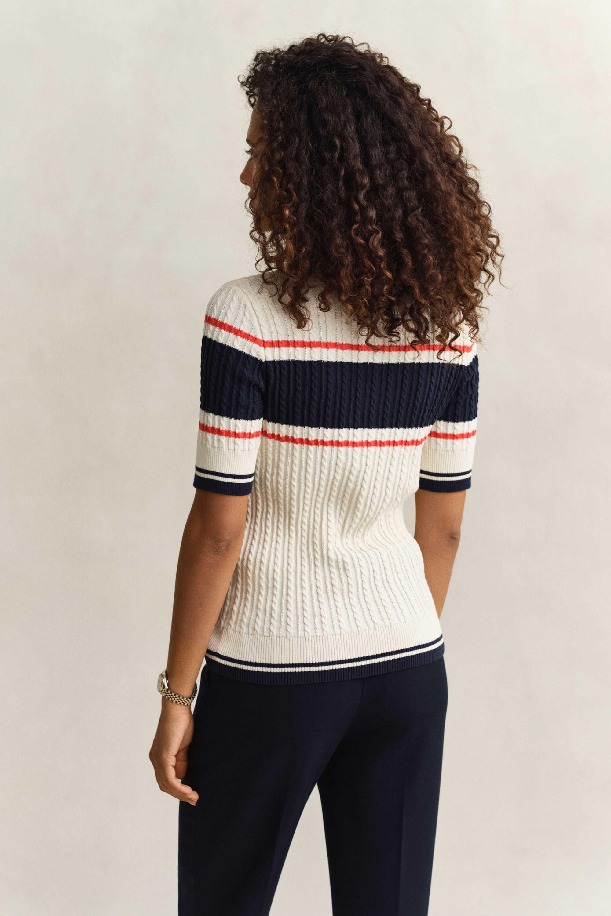 Rugger i bomuld med korte ærmer