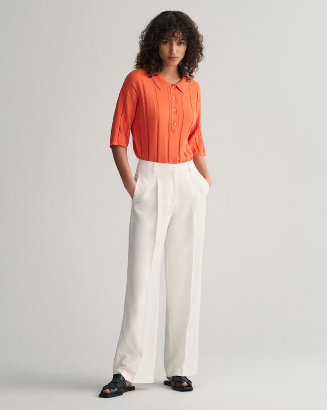 Ribstrikket polosweater af Terry Cloth