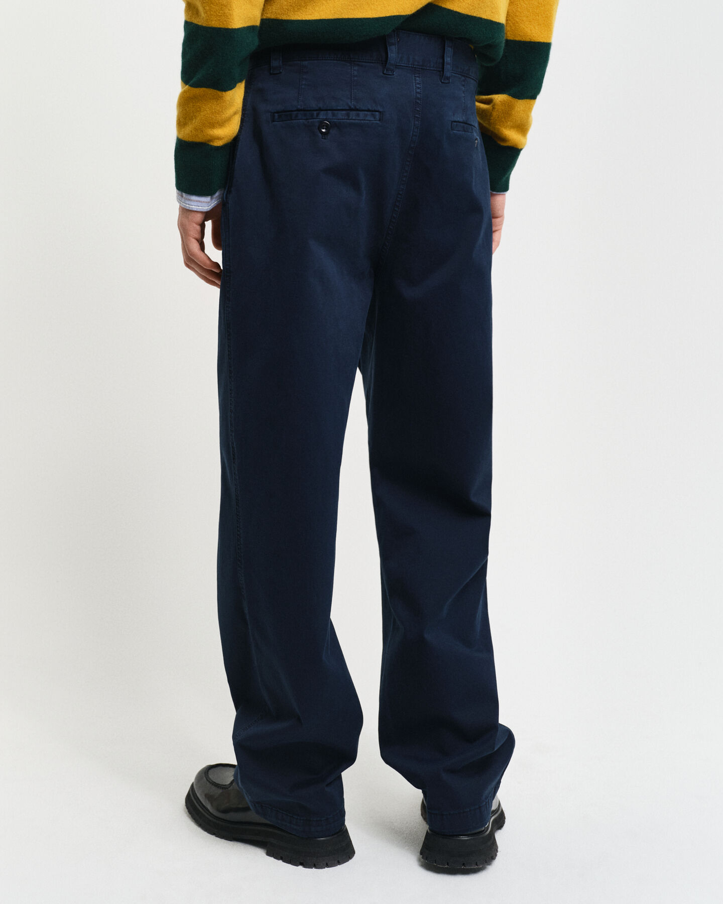 Relaxed fit chinobukser af bomuldstwill