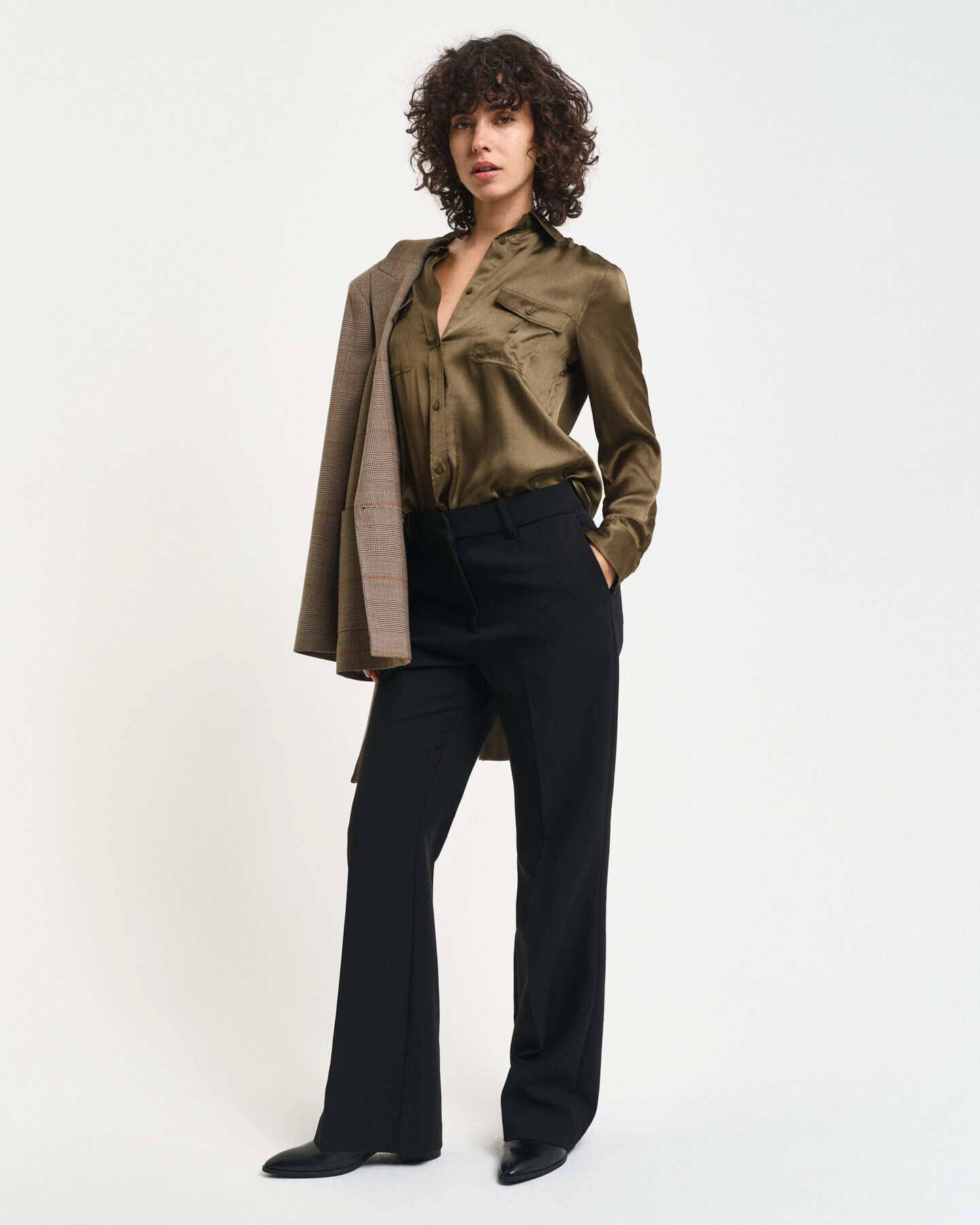 Regular fit skjorte med lommer