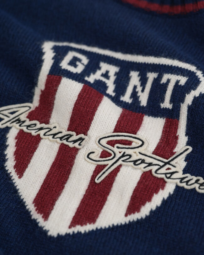 Teens strikket sweater med grafik