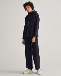 Hættetrøje med hel lynlås