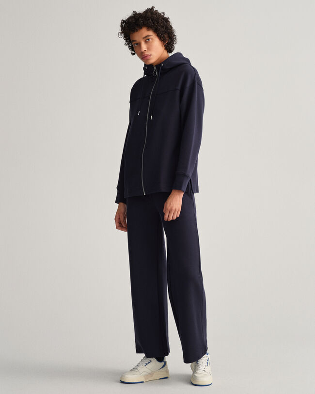 Hættetrøje med hel lynlås