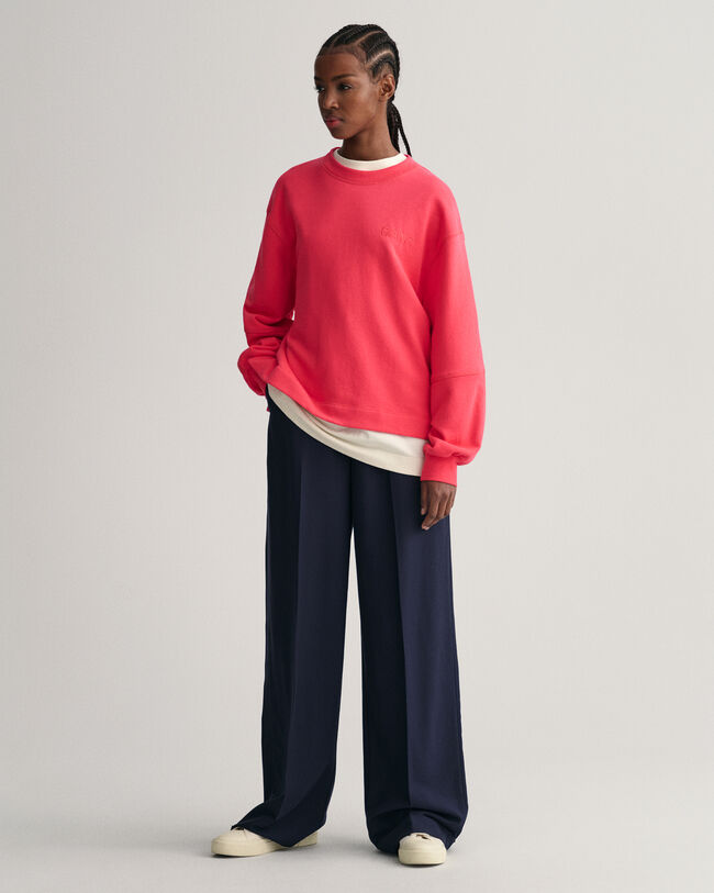 Logo sweatshirt med volumin&oslash;se &aelig;rmer