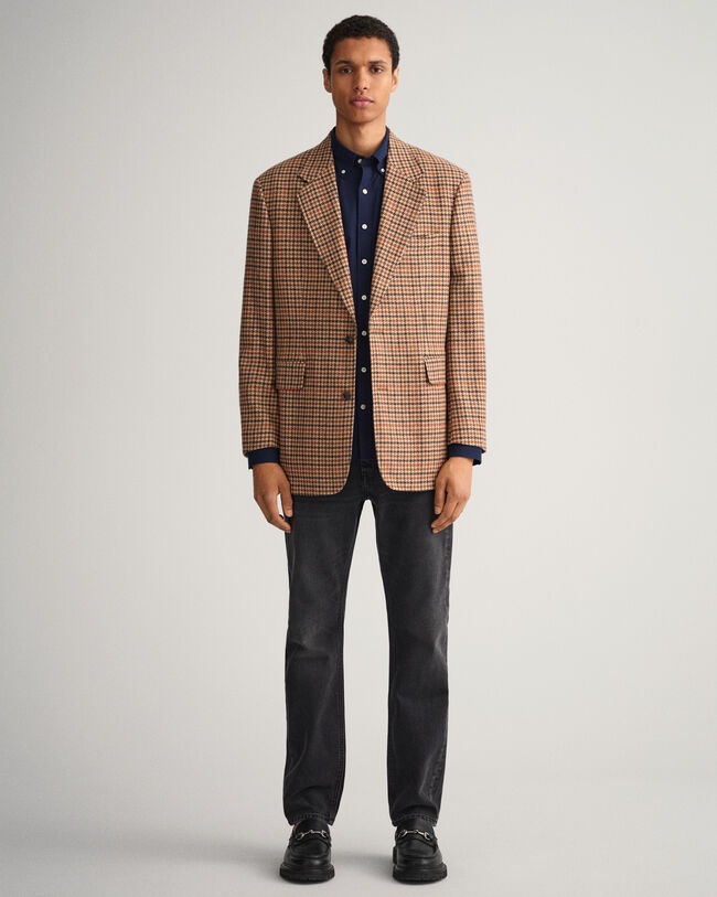 Slim fit t&aelig;tv&aelig;vet skjorte