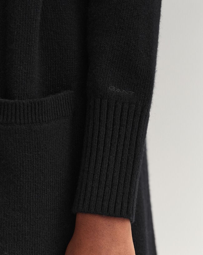 Lang cardigan af uld