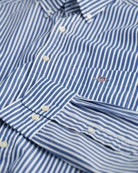 Regular fit klassisk stribet poplin-skjorte