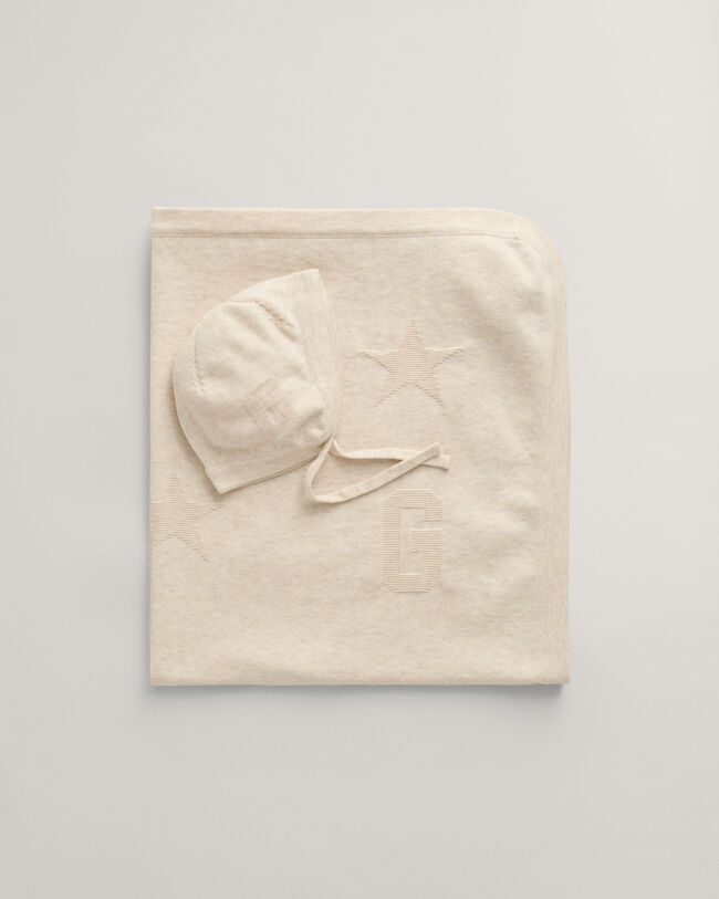 Baby gavesæt med tæppe og beanie