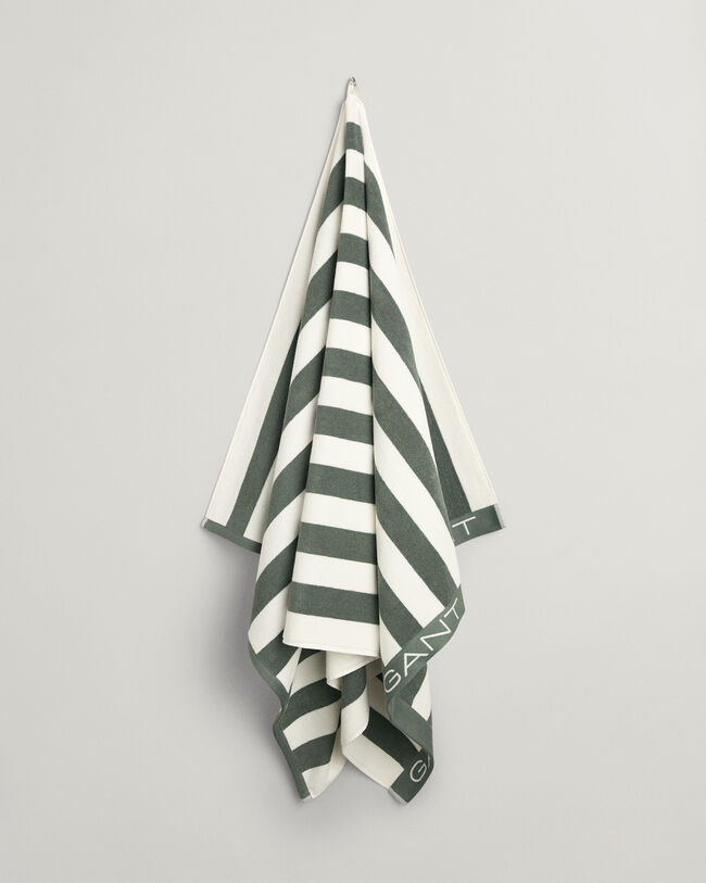 Blokstribet strandhåndklæde
