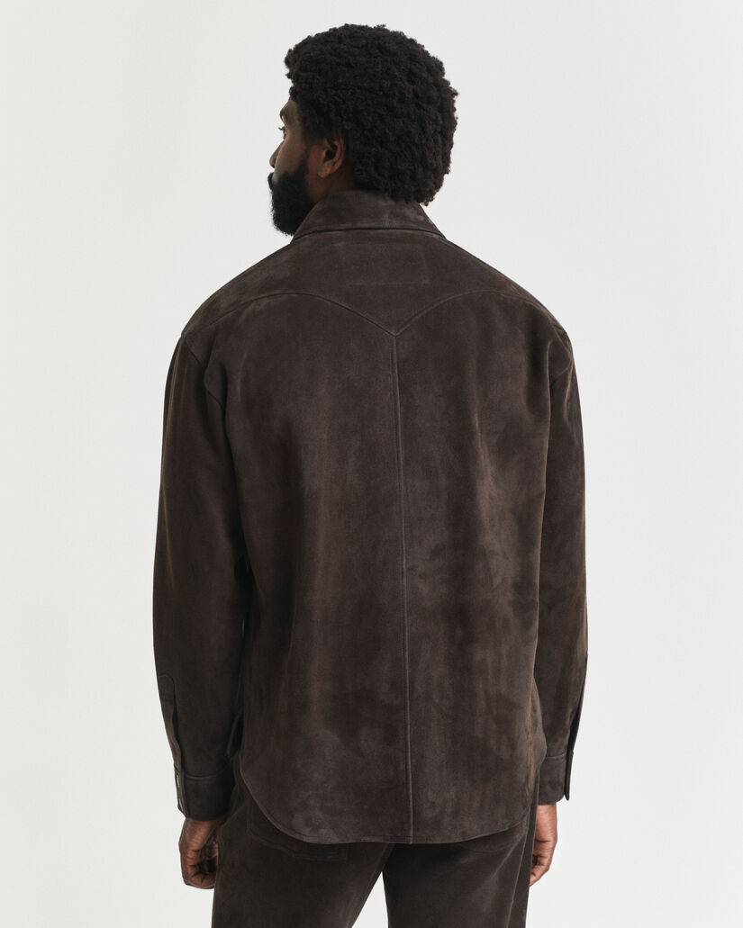 Relaxed fit Rodeo-skjorte i ruskind