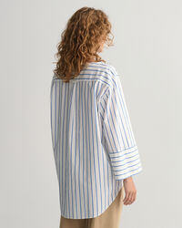 Relaxed fit popover stribet skjorte