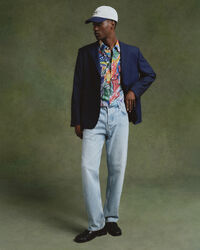 Relaxed fit silkeskjorte med tryk