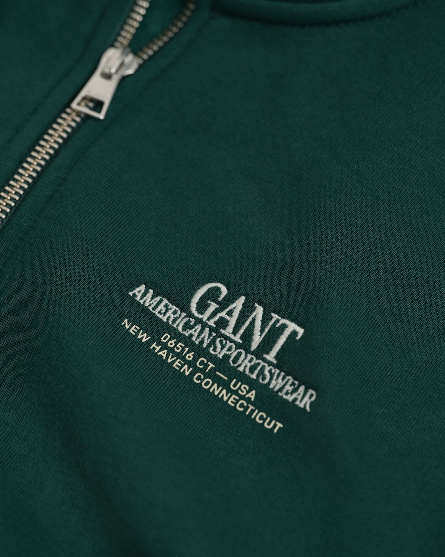 Teens sweatshirt med grafik og halv lynlås