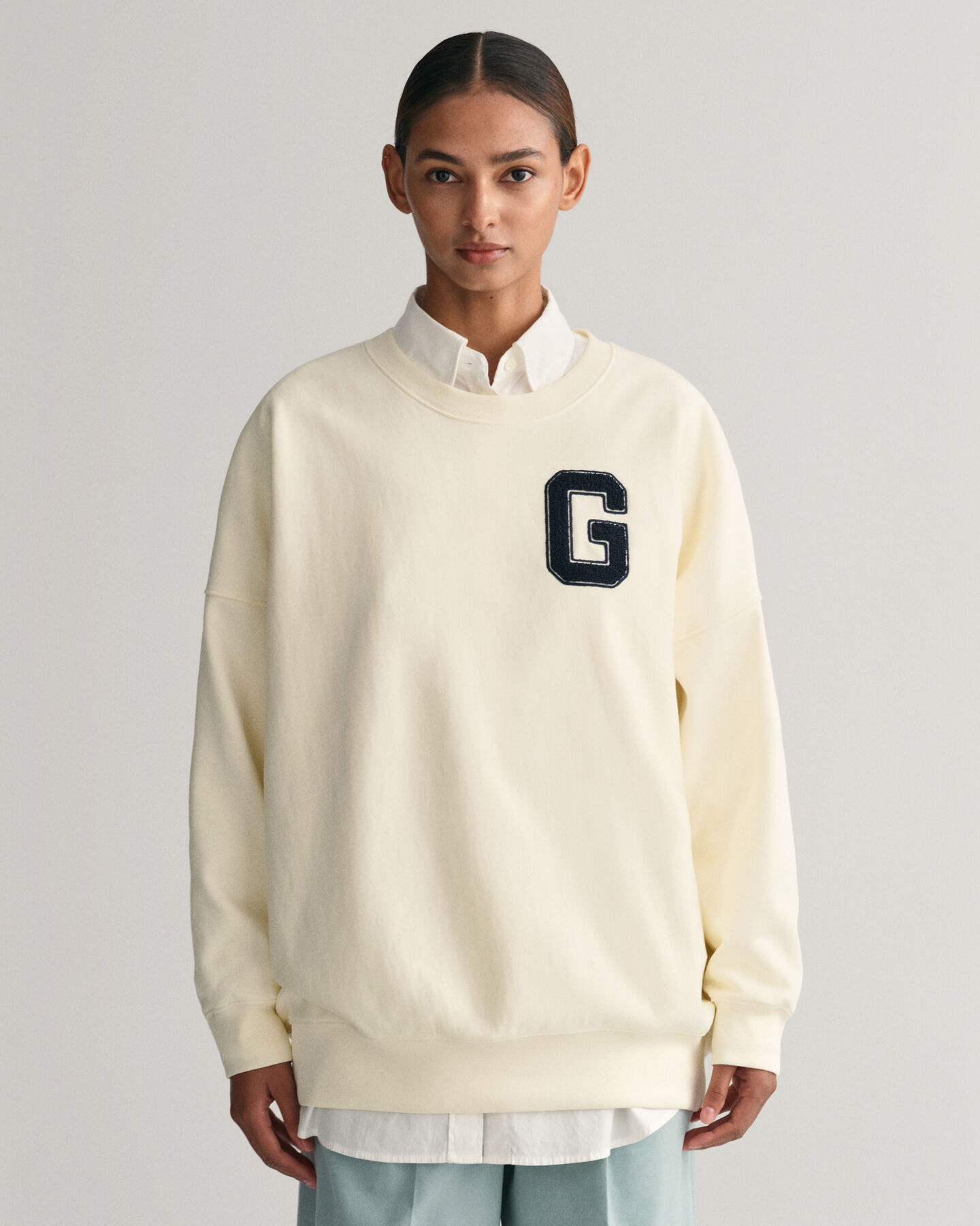 Oversized G sweatshirt med crewneck