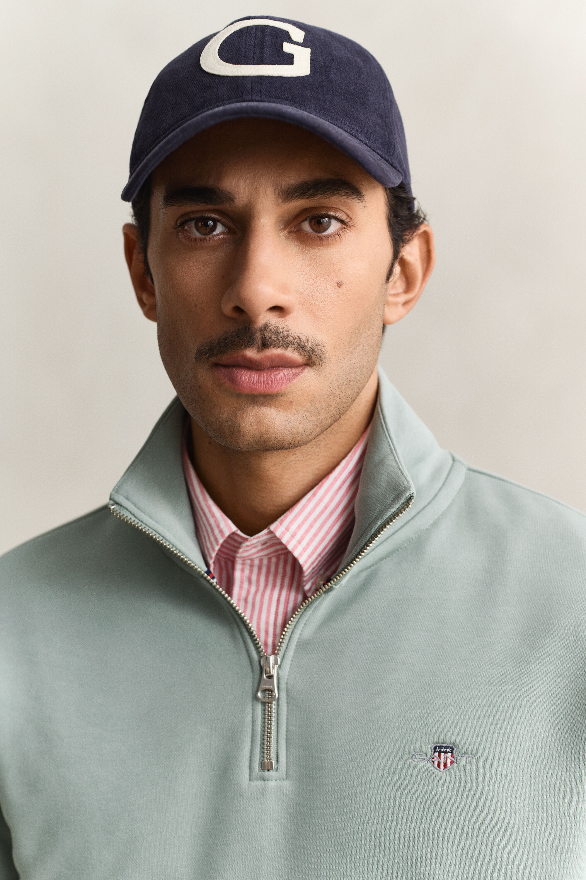 Shield sweatshirt med halv lynlås