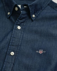 Slim fit indigo-skjorte