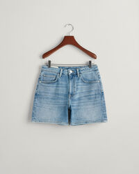 Regular fit denim shorts